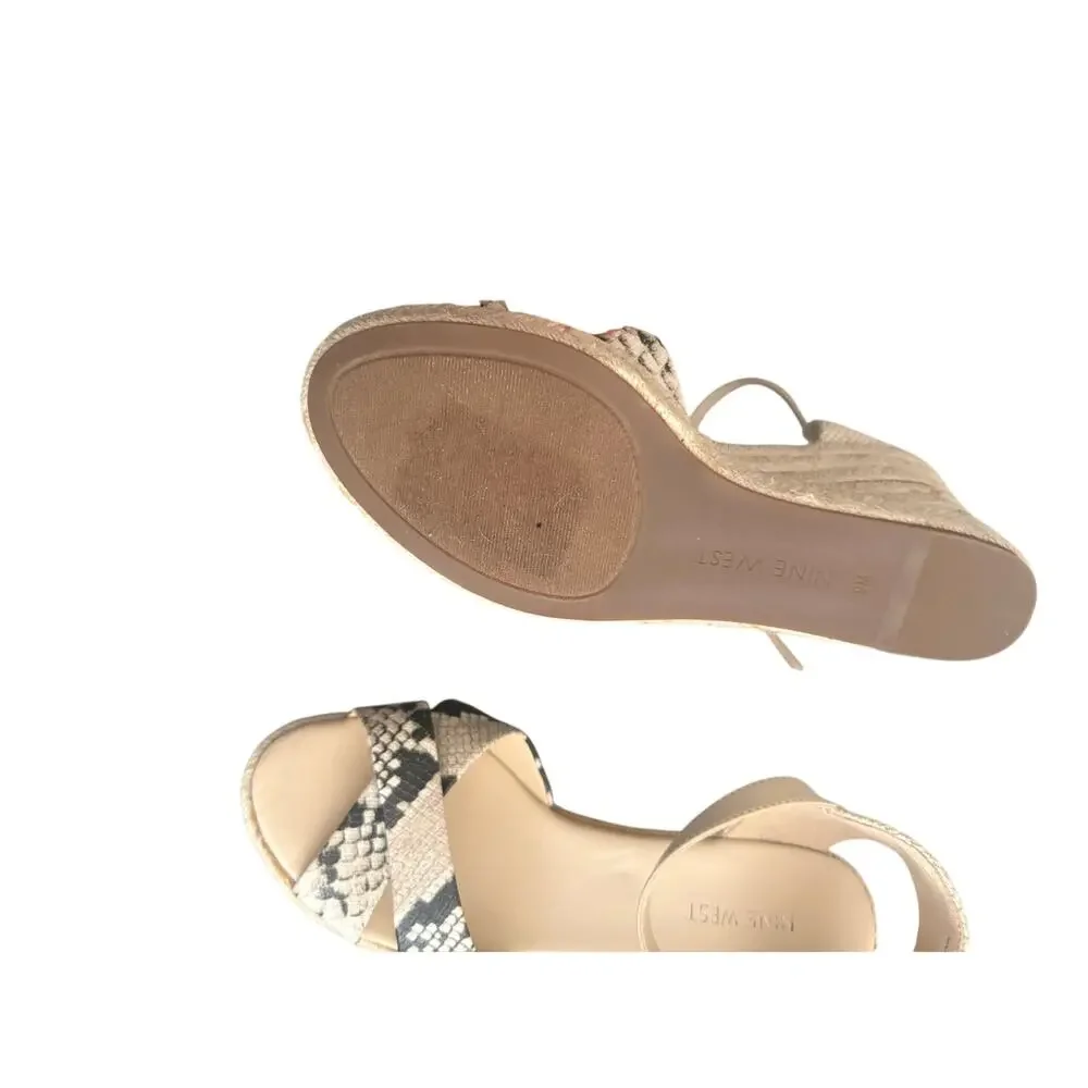 Nine West Espadrilles size 9 Joy snake skin resort vacation summer shoes